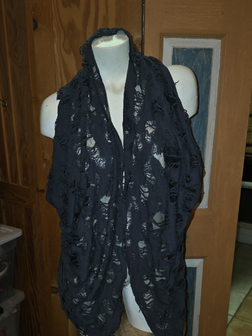 Blue Distressed Cami- Women - Not Sure How This Is Worn